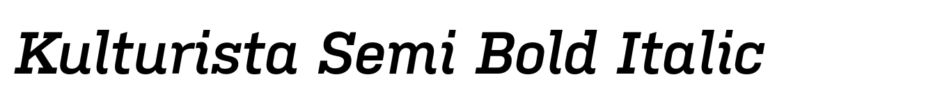 Kulturista Semi Bold Italic